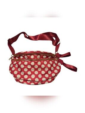Women’s Caitina Pink Polka Dot Nylon Crossbody Fanny Pack Bum Bag